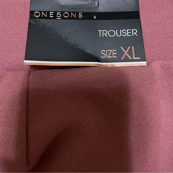 NWT One 5 One Women’s High Rise Pull On Wide Leg Trousers Pants Misty Rose XL - Picture 4 of 8